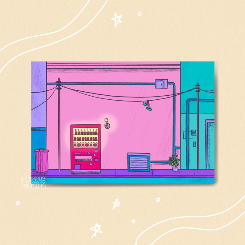 Cute Vending Machine Wallpaper digital Download Printable MacBook PC