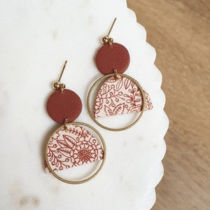 GRACE// Autumn Collection // Autumn Polymer Clay Earrings // Boho Fall Jewellery //Geometric  Earrings// UK earrings //Autum Earrings uk
