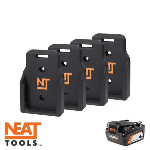 Ridgid 12V Battery Mount / Cover – 4 Pack – Lithium-Ion – Red – USA Made