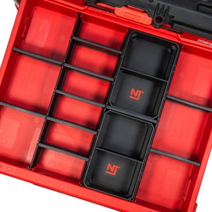 Milwaukee PACKOUT 4-Drawer & 3-Drawer Multi-Depth Toolbox Organizer Large 2-Slot Divider Bins (2-Pack) - Neat Tools - Custom Packout Mod