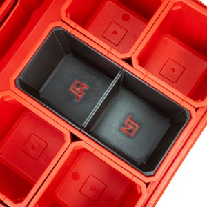 Milwaukee PACKOUT Small Parts Organizer Divider Large Bins 2-Bin Set - Neat Tools - Custom Packout Mod