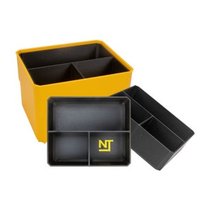 Dewalt TOUGHSYSTEM 1.0 Small Parts Organizer Stacking Large Divider Bins Set 3-Slot - Neat Tools