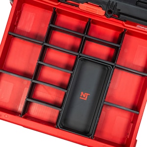 Milwaukee PACKOUT 4-Drawer & 3-Drawer Multi-Depth Toolbox Organizer Extra Large XL 1-Slot Divider Bins - Neat Tools Custom Packout Mod