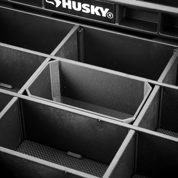 4-Pack Husky 36-Compartment Interlocking Small Parts Organizer (Black)