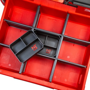Milwaukee PACKOUT 2-Drawer & 3-Drawer Multi-Depth Toolbox Organizer 3-Slot Long Stacking Divider Bins Set - Neat Tools - Custom Packout Mod