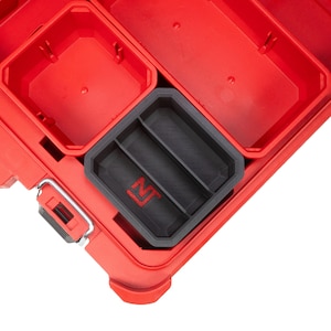 Milwaukee PACKOUT Low-Profile Small Parts Organizer Small Divider Bin 3-Slot Long - Neat Tools - Custom Packout Mod