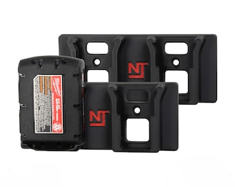 Milwaukee M18 Dual Battery Mounts (2-Pack) – Neat Tools Power Tool Organizer