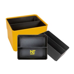 Dewalt TOUGHSYSTEM 1.0 Small Parts Organizer Stacking Large Divider Bins Set 2-Slot - Neat Tools