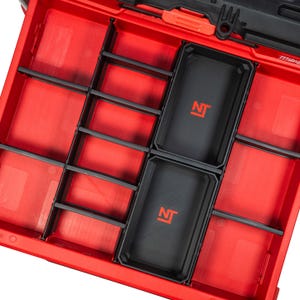 Milwaukee PACKOUT 4-Drawer & 3-Drawer Multi-Depth Toolbox Organizer Large 1-Slot Divider Bins (2-Pack) - Neat Tools - Custom Packout Mod