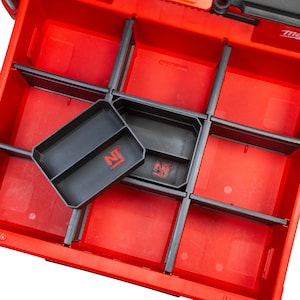 Milwaukee PACKOUT 2-Drawer & 3-Drawer Multi-Depth Toolbox Organizer 2-Slot Long Stacking Divider Bins Set - Neat Tools - Custom Packout Mod