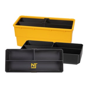 Dewalt TOUGHSYSTEM 2.0 Small Parts Organizer Stacking Large Divider Bins Set 3-Slot Long - Neat Tools