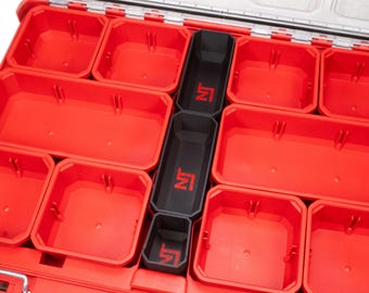 Milwaukee Low-Profile PACKOUT Small Parts Organizer Center Bin Set (3-Bins) - Neat Tools - Custom Packout Mod