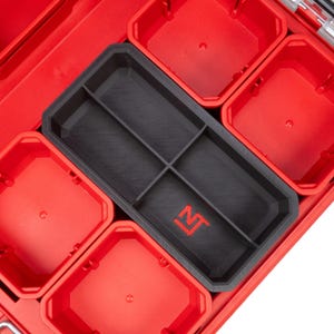 Milwaukee PACKOUT Low-Profile Small Parts Organizer Large Divider Bin 4-Slot - Neat Tools - Custom Packout Mod