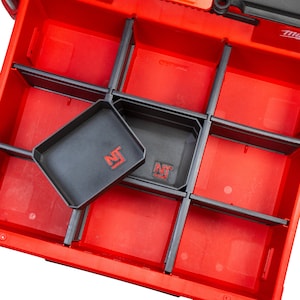 Milwaukee PACKOUT 2-Drawer & 3-Drawer Multi-Depth Toolbox Organizer 1-Slot Stacking Divider Bins Set - Neat Tools - Custom Packout Mod
