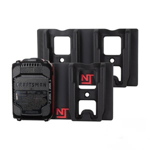 Craftsman 20V Dual Battery Mounts for Craftsman Tools Batteries (2-Pack) - Neat Tools - Custom Power Tool Battery Mounting Mod