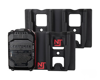 Craftsman 20V Dual Battery Mounts (2-Pack) – Neat Tools Power Tool Organizer
