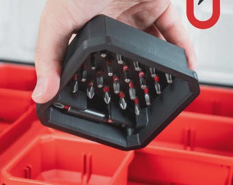 Milwaukee PACKOUT Low-Profile Magnetic Bit Tray Insert – Removable Easy-Clean Design – Neat Tools