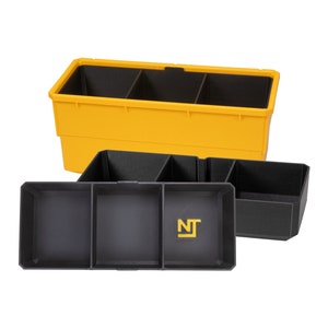 Dewalt TOUGHSYSTEM 2.0 Small Parts Organizer Stacking Large Divider Bins Set 3-Slot - Neat Tools