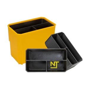 Dewalt TOUGHSYSTEM 1.0 Small Parts Organizer Stacking Divider Bins Set 3-Slot Long - Neat Tools