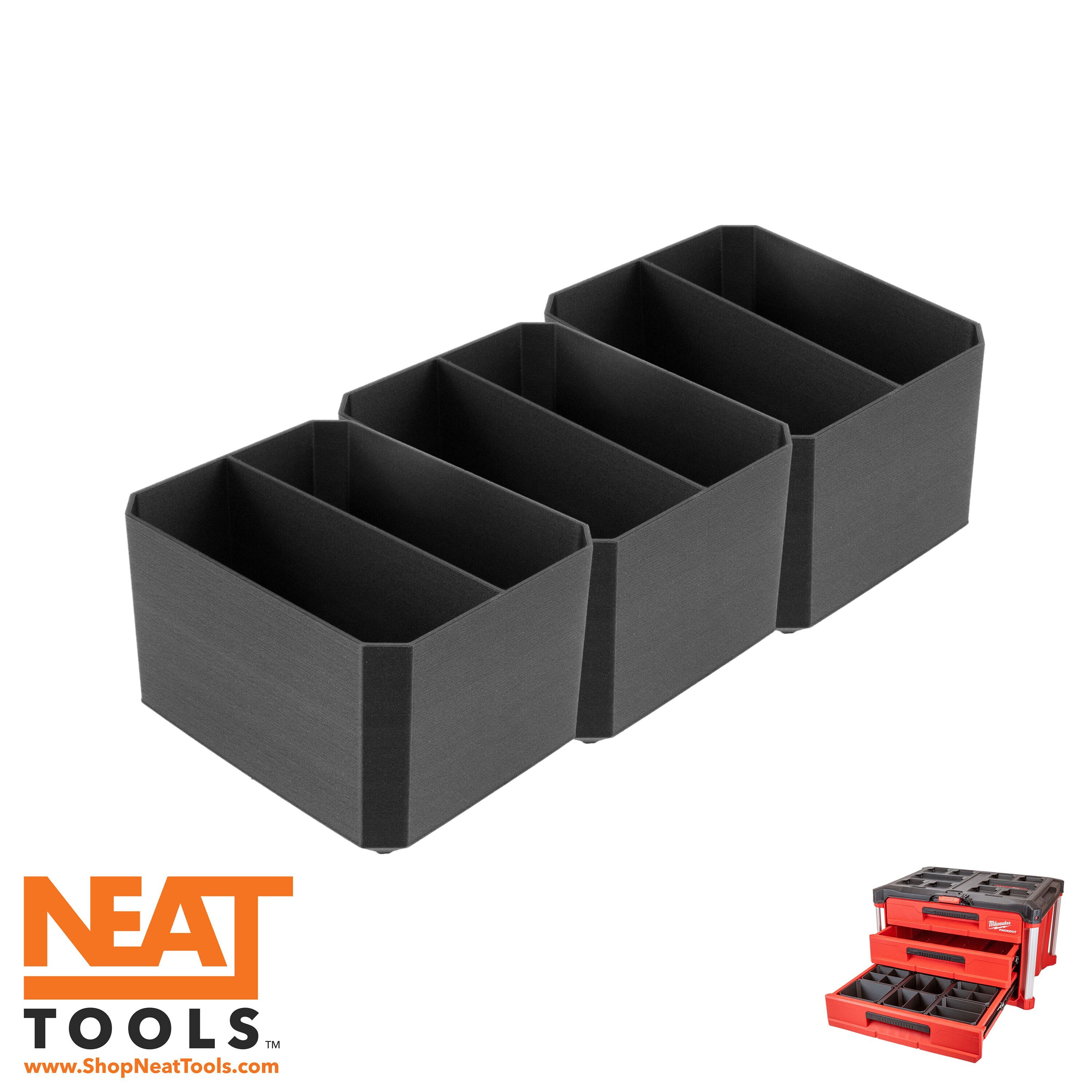 Milwaukee PACKOUT 3drawer Toolbox Organizer 2slot Long Etsy