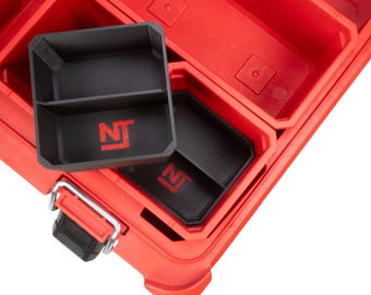 Milwaukee PACKOUT Small Parts Organizer Divider Bins Set 2-Slot - Neat Tools - Custom Packout Mod - Stacking / Nesting Bins