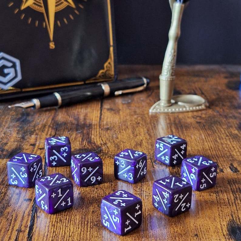 TCGマジックカウンター+ポジティブのみダイス、複数のオプション Purple ++