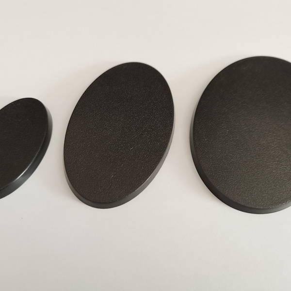 Oval Bases for Wargaming (Warhammer/Kings of War/Reaper) Various Sizes/Quantities