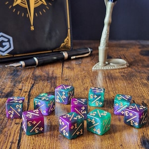 TCGマジックカウンター+ポジティブのみダイス、複数のオプション Nebula Purple Green
