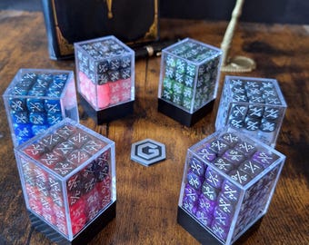 12mm TCG Counter Dice Set – +1/+1 & -1/-1 Modifier for Commander EDH (36 Dice)
