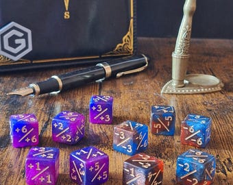 16mm TCGモディファイアダイスセット – プラス＆マイナスカウンターダイス – 複数のカラーオプション