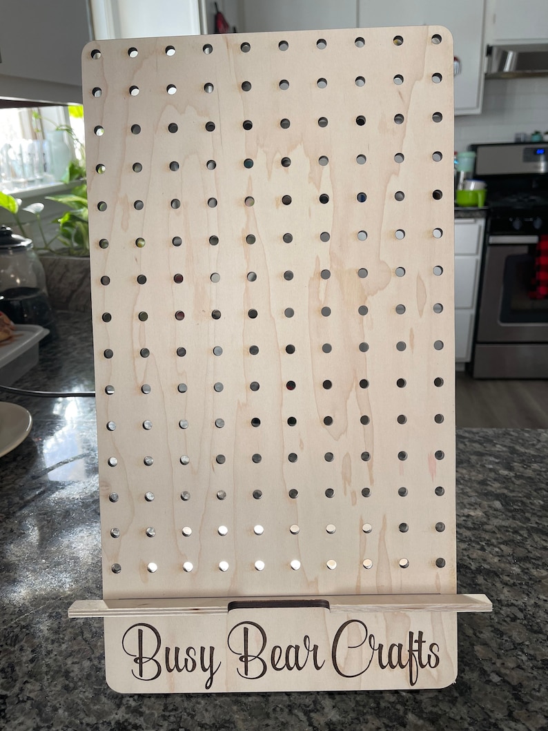 Metal Pegboard Display Stand With 15 Peg Board Hooks Accessories, Desk
