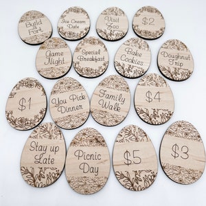 16-Wooden Reusable Egg Token Filler /SVG File-Ready to download!