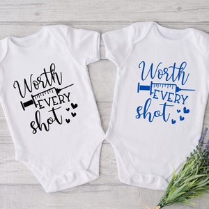 Worth Every Shot,  IVF baby, ivf warrior, infertility awareness, ivf onesie, ivf onesie for baby, ivf onesies, ivf onesies for baby