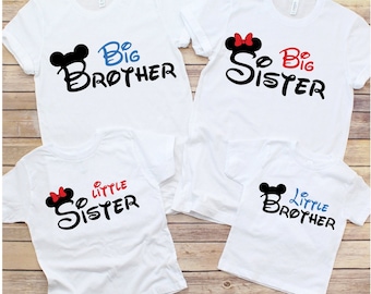 BIg Sister, Big Brother, Little Sister, Little Brother, Disney World, Disney Land, Disney Shirt, Disney Life, Disney, Family Disney Shirts