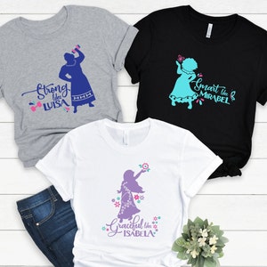 Encanto Sisters, We Don&#39;t Talk About Bruno, Mirabel, Isabela, Luisa, Madrigal Family, Encanto, Strong Like Luisa, Disney Family Shirts, 2025