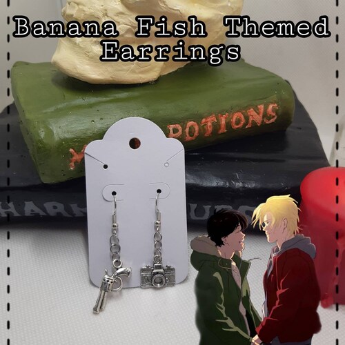 Banana Fish Themed Braceletsdangle Earrings Etsy