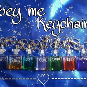 Obey me themed keychains!!