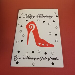 Glitter High Heel Friend/ Birthday Card