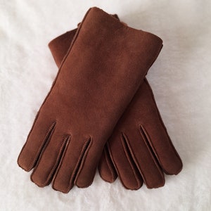 Herren Lederhandschuhe, kuschelig weiche braune,schwarz  Fingerhandschuhe