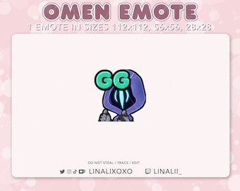 GG Good Game Thumbs Up Valorant Omen Emote | Cute Chibi Twitch Streamer Discord Emotes