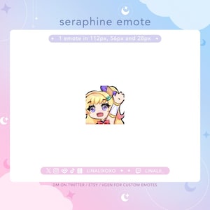 Hi Wave Hello LoL League of Legends Wild Rift Star Guardian Seraphine Emote | Cute Chibi Twitch Streamer Discord Emotes