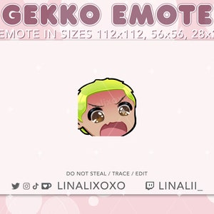 Angry Rage Mad Valorant Gekko Emote | Cute Chibi Twitch Streamer Discord Emotes
