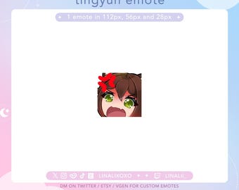 Angry Mad Rage Honkai Star Rail Tingyun Emote | Cute Chibi Twitch Streamer Discord Emotes
