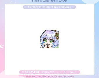 Sad Cry Pray Plead Beg Genshin Impact Nahida Emote | Cute Chibi Twitch Streamer Discord Emotes