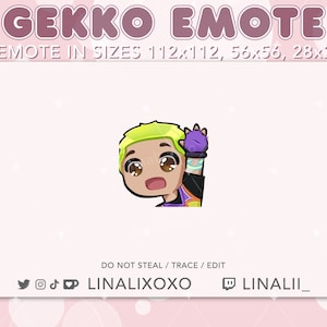 Hello Hi Wave Valorant Gekko Emote | Cute Chibi Twitch Streamer Discord Emotes