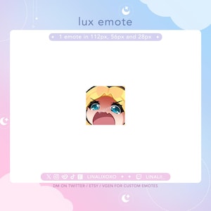 May include: A digital illustration of a cartoon character with blonde hair and blue eyes. The character is making a surprised expression with their mouth open and their eyes wide. The background is a light blue and pink gradient.