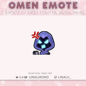 Angry Mad Malding Shout Valorant Omen Emote | Cute Chibi Twitch Streamer Discord Emotes