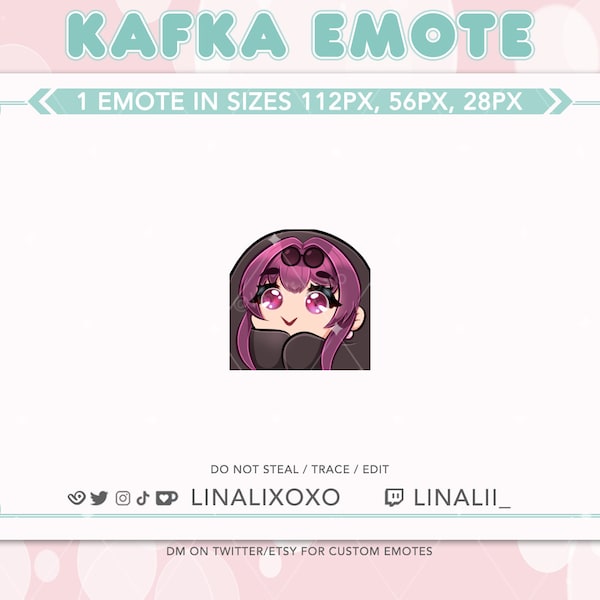 Comfy Cozy Blanket Honkai Star Rail Kafka Emote | Cute Chibi Twitch Streamer Discord Emotes