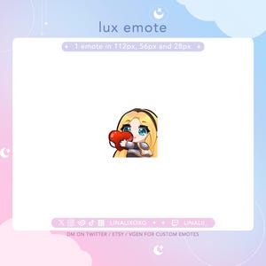 Love Heart LoL League of Legends Lux Emote | Cute Chibi Twitch Streamer Discord Emotes