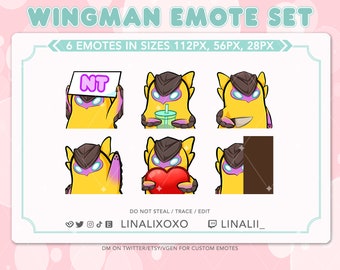Valorant Wingman Emote Set Pack | Cute Chibi Twitch Streamer Discord Emotes